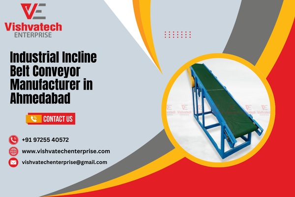 Industrial Incline Belt Conveyor Manufacturer in Ahmedabad