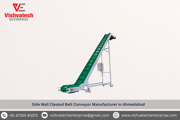 Side Wall Cleated Belt Conveyor Manufacturer in Ahmedabad