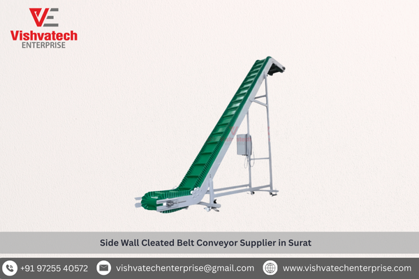 Side Wall Cleated Belt Conveyor Supplier in Surat
